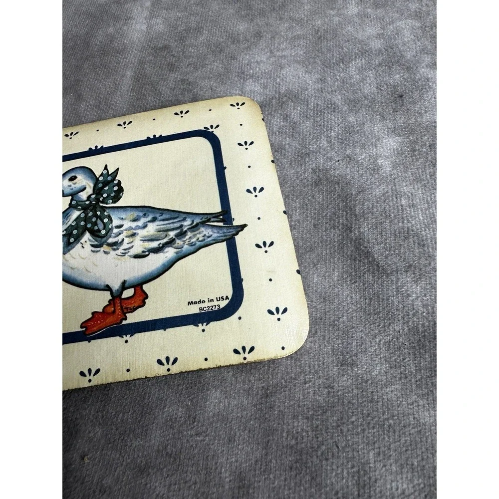 Cottagecore Coasters 5 Goose Cork Back‎ Made USA Country
